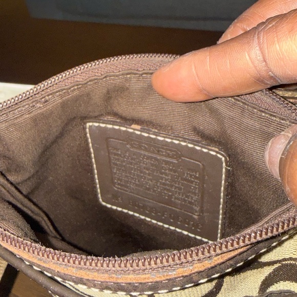 Vintage Coach Signature Brown and Black Pouch - Picture 3 of 4